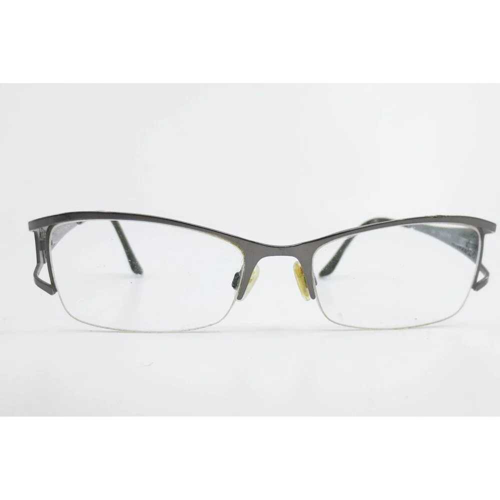 Kay Unger K164 Gunmetal Grey Semi Rimless Cat Eye Eyeglasses Frames 53-18-135